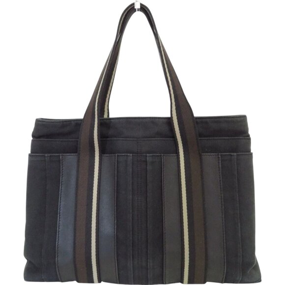 209254BR (L3) Hermes Crossbody Bag Troca Horizontal MM Black Canvas - Picture 1 of 11